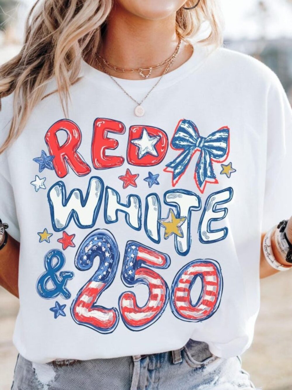 250th Anniversary T-shirt, Red White and 250 Tee, 4th of July Shirt